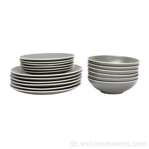 Neues Design-Abendessen Set Kundenspezifische Glasur-Steinzeug-Geschirr